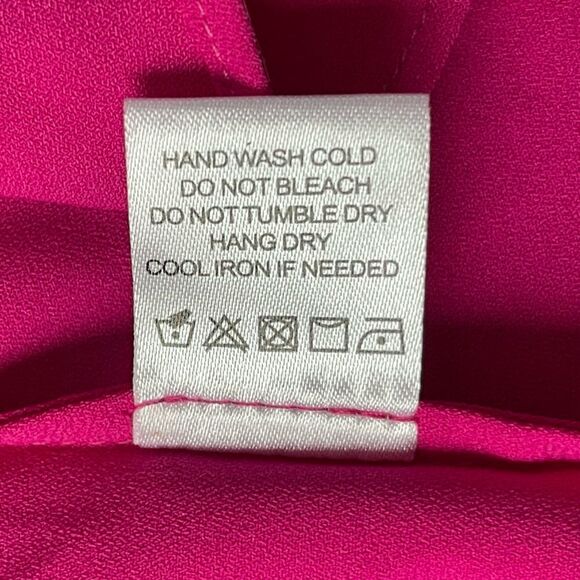 NWT Lovers + Friends Claire Very Berry Pink Asymmetrical Midi Dress size large - Picture 8 of 13